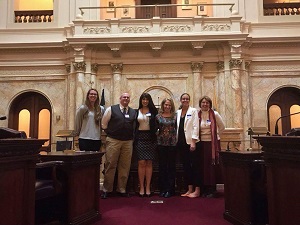 Nutrition sciences octoral student Dan Dychtwald in NJ State House